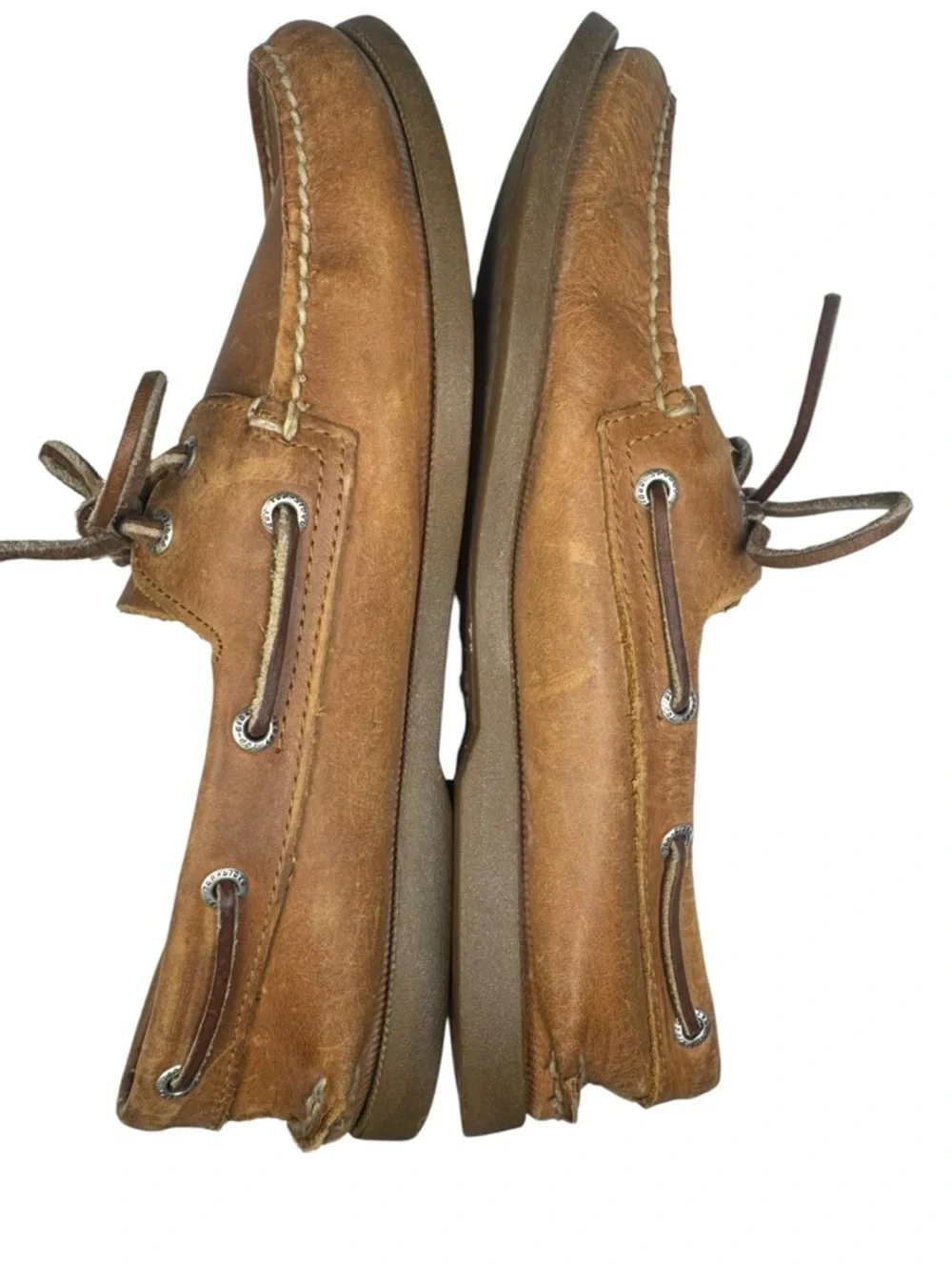 Sperry Original Authentic 2-Eye Slip On Boat Shoes Size 10M Light Brown